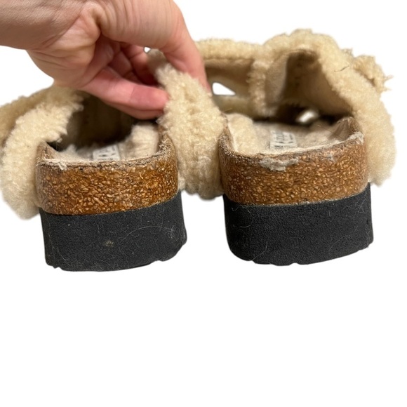 Birkenstock Papillo Arizona Big Buckle Teddy Bear Shearling Sandals Size EU 38 - Picture 6 of 9